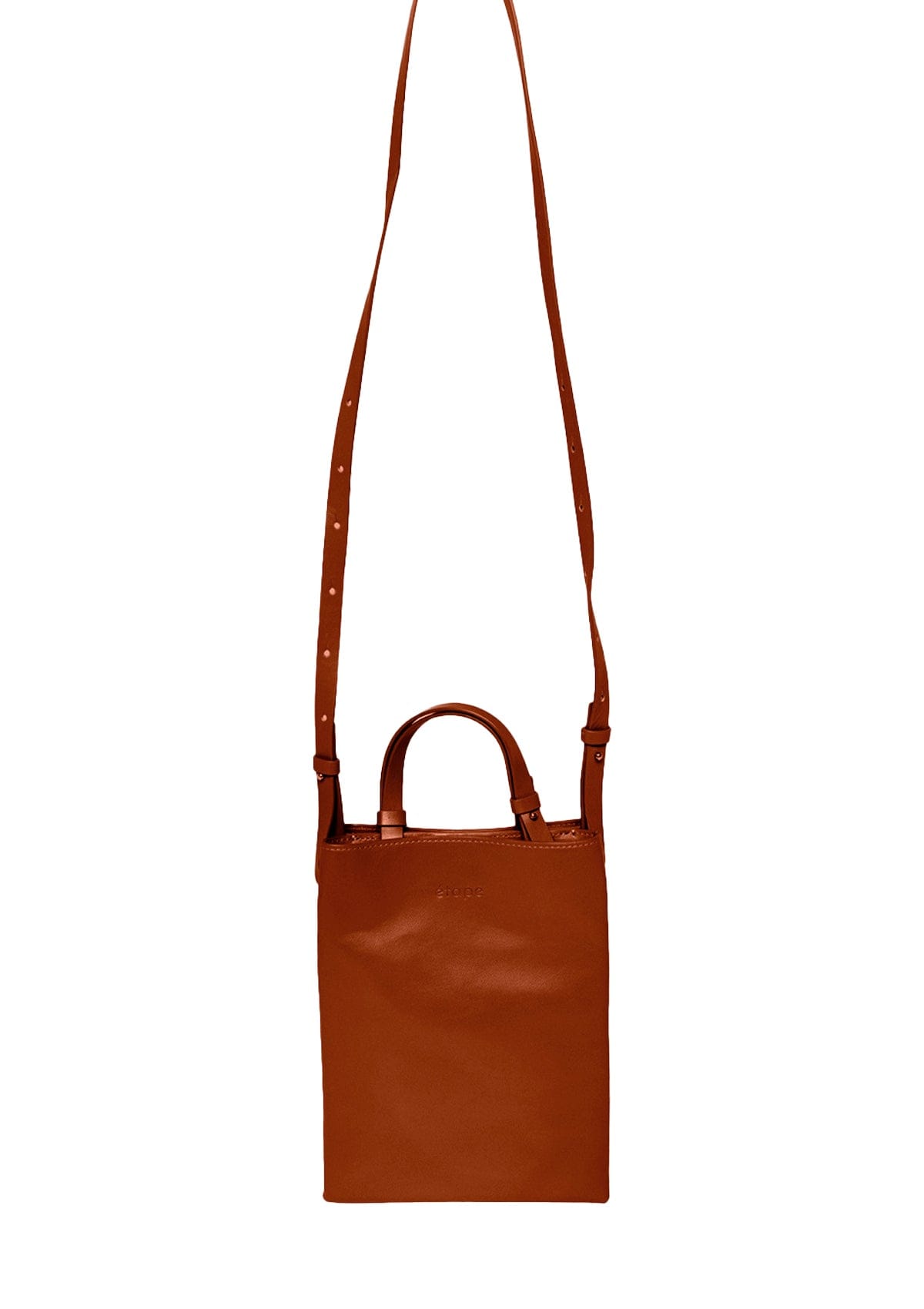 Geantă dama piele naturală Étape Petite 0027 Brandy Limited Edition