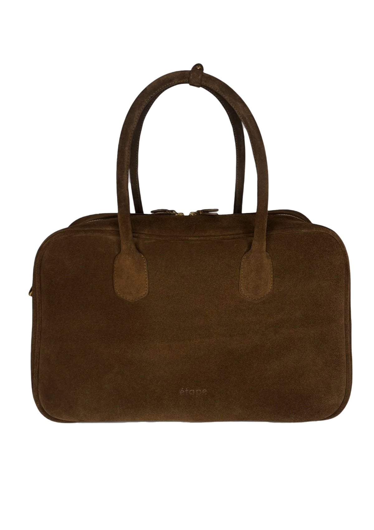 Geantă dama piele naturală de căprioară Étape Roma Milk Chocolate Suede