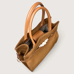 Geantă dama piele naturală de căprioară Étape Sicily Brandy