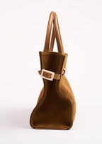 Geantă dama piele naturală de căprioară Étape Sicily Brandy