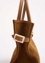 Geantă dama piele naturală de căprioară Étape Sicily Brandy