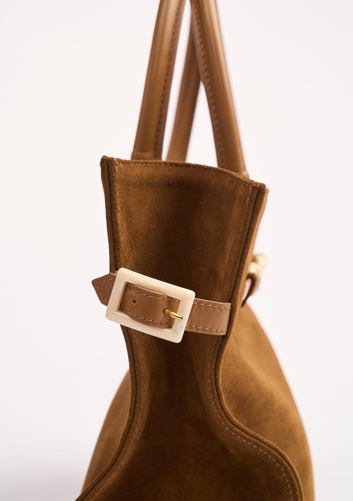 Geantă dama piele naturală de căprioară Étape Sicily Brandy