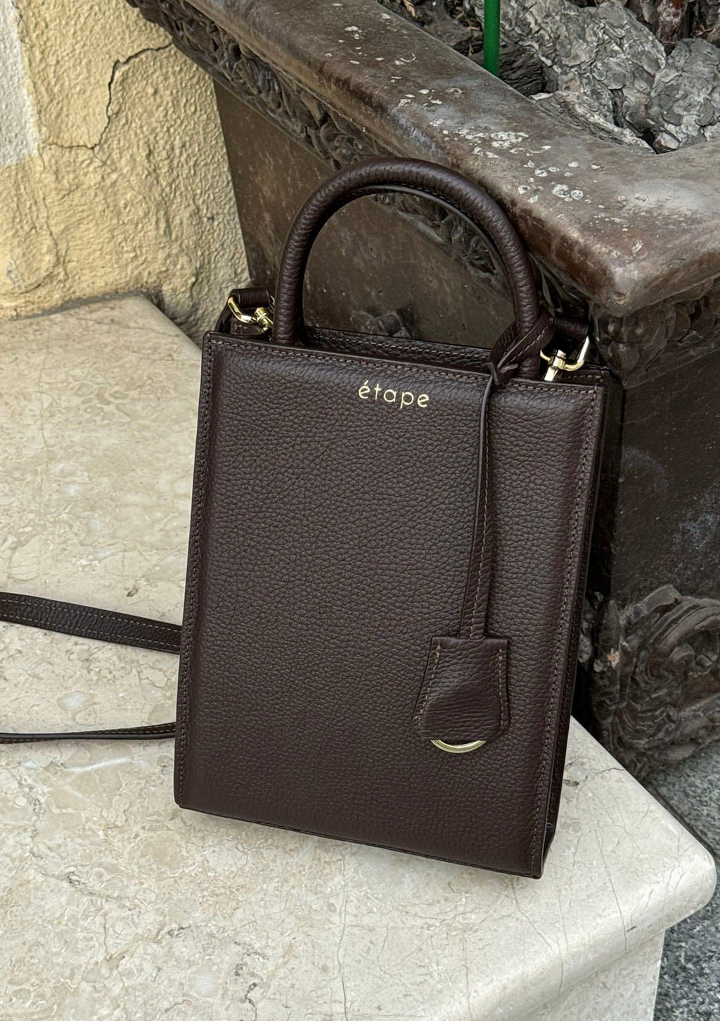 Geantă dama piele naturală Étape TOY BAG 888 BL Negru