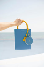 Geantă dama piele naturală Étape TOY BAG 888 BY Albastru / Galben