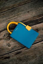 Geantă dama piele naturală Étape TOY BAG 888 BY Albastru / Galben