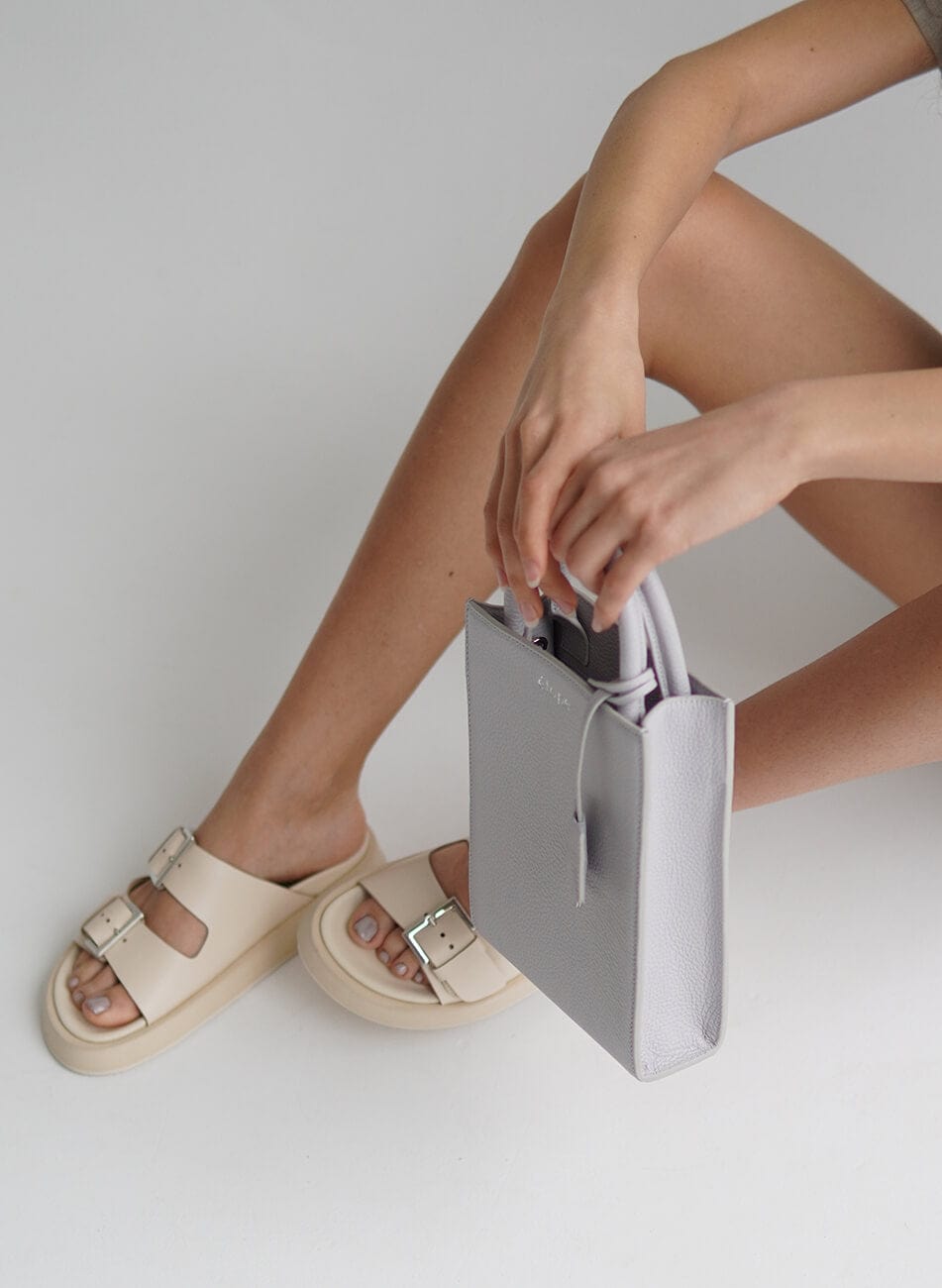 Geantă dama piele naturală Étape TOY BAG 888 GR Gri