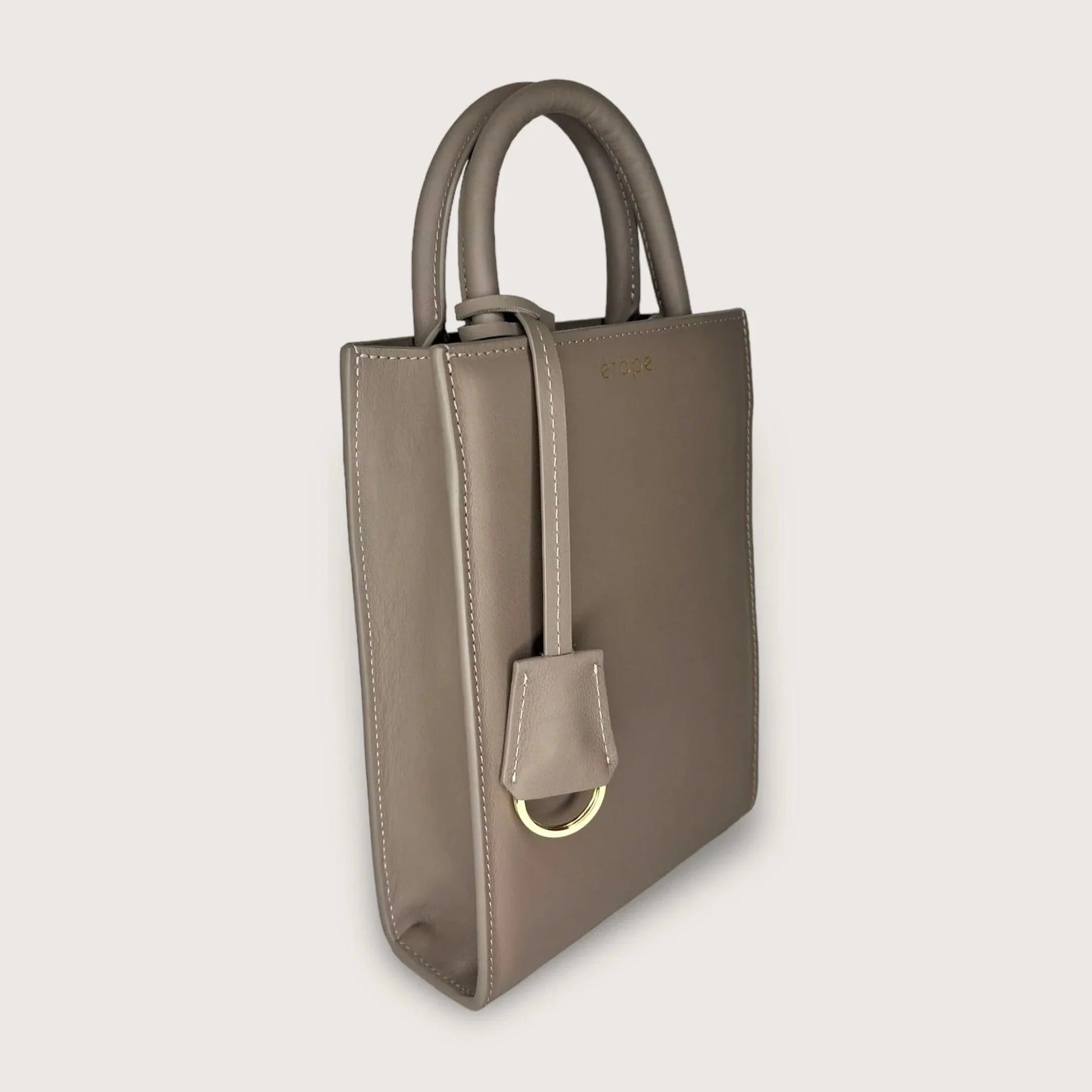Geantă dama piele naturală Étape TOY BAG 888 Grey Nappa Gri