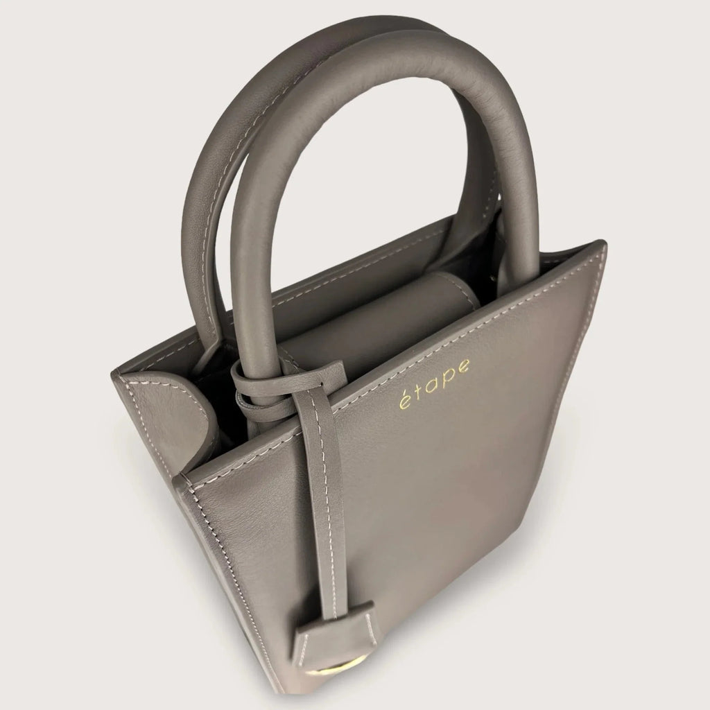 Geantă dama piele naturală Étape TOY BAG 888 Grey Nappa Gri