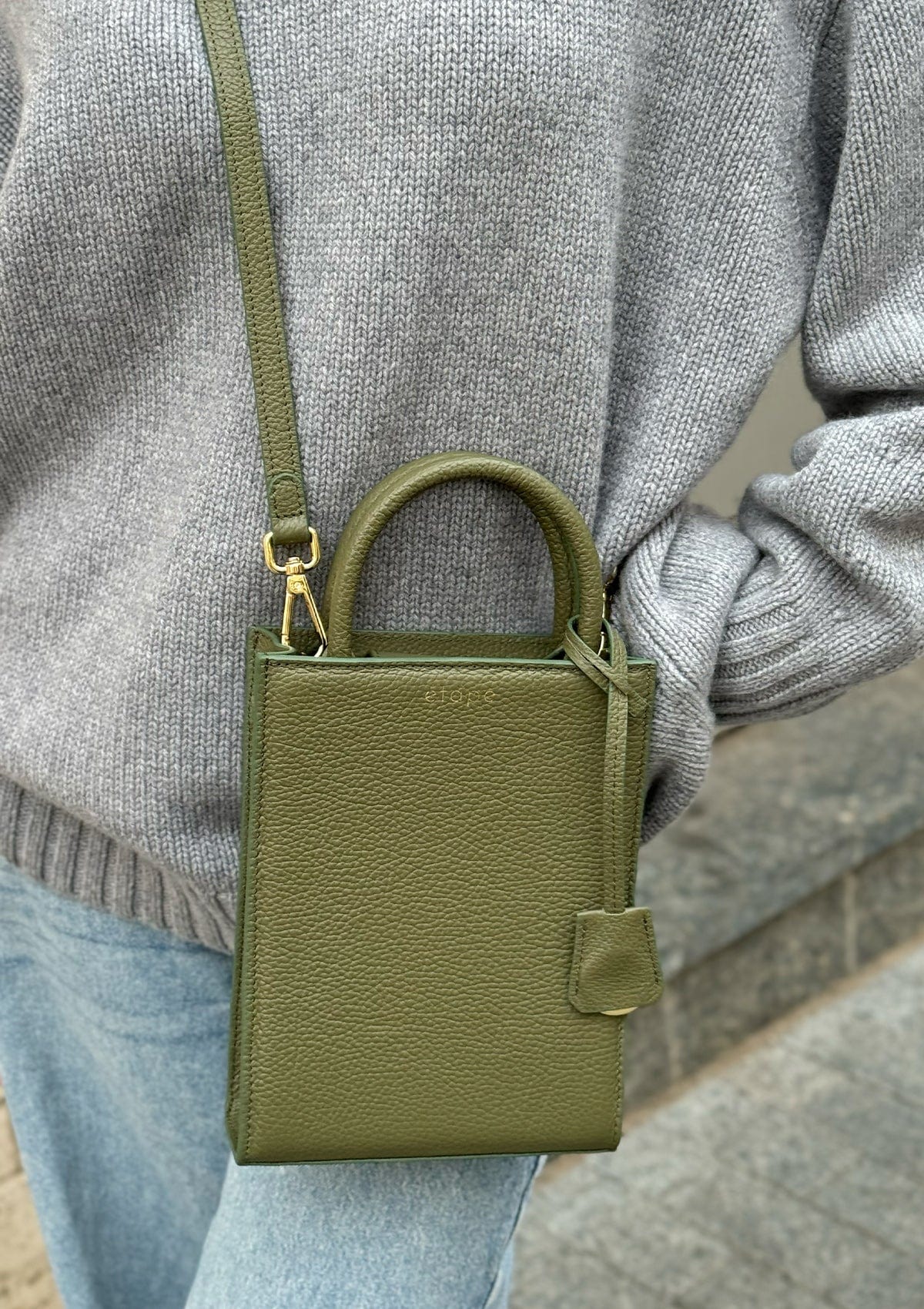 Geantă dama piele naturală Étape TOY BAG 888 Pistachio