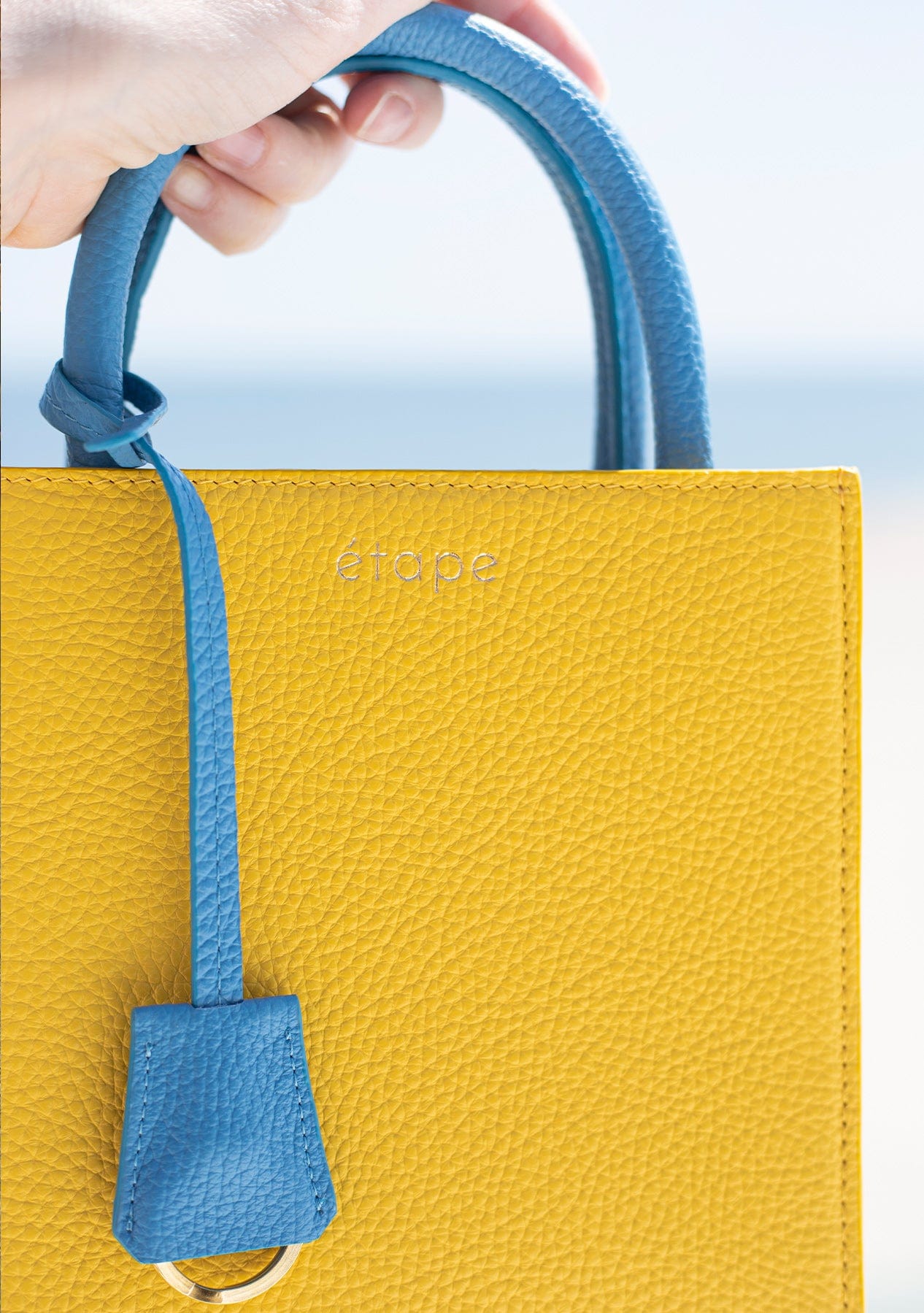 Geantă dama piele naturală Étape TOY BAG 888 YB Galben / Albastru