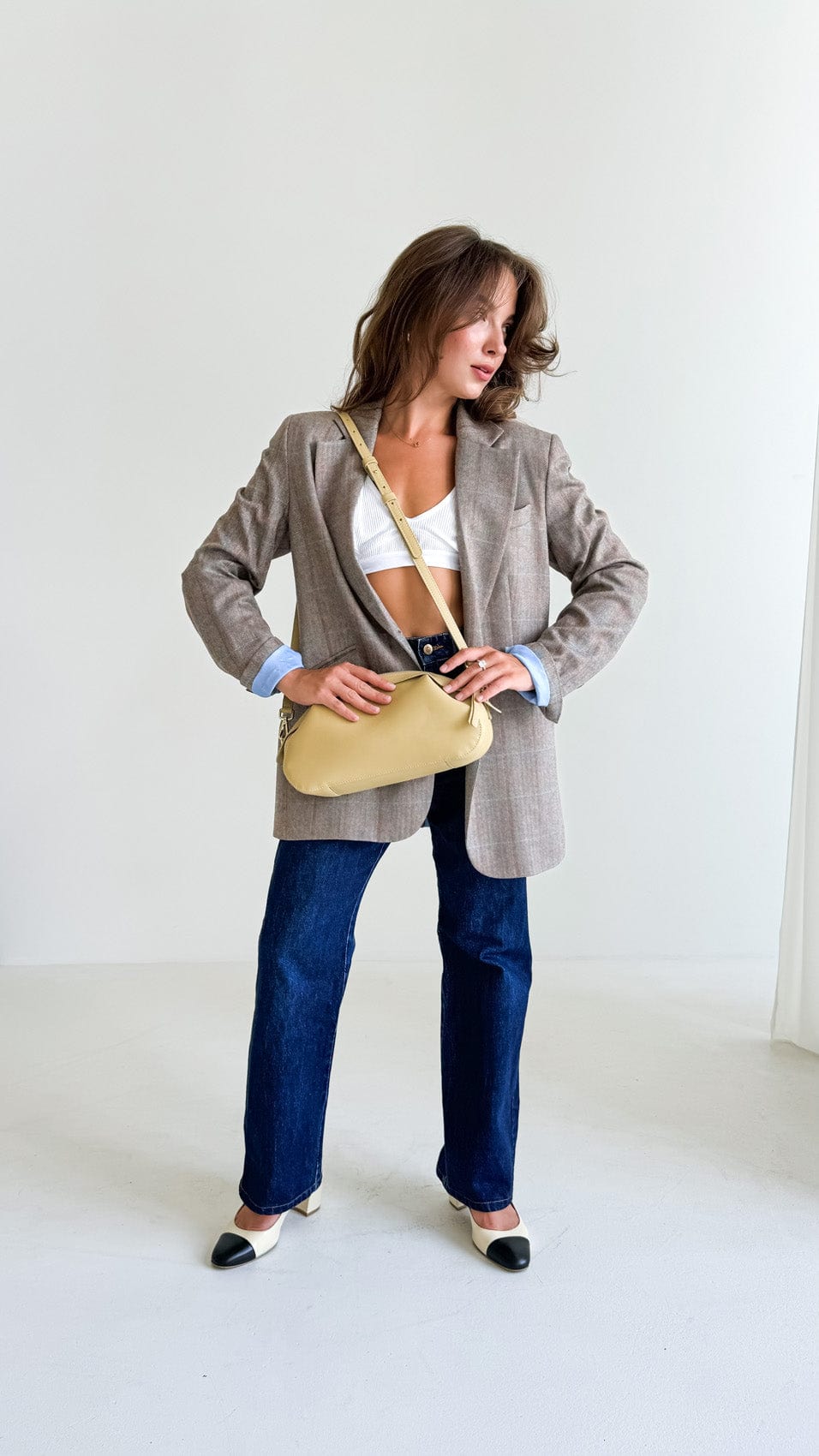 Geantă dama piele naturală Étape Venice Banana Nappa