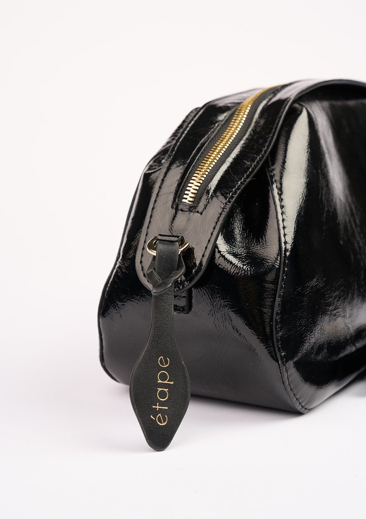 Geantă dama piele naturală Étape Venice Black Lacca