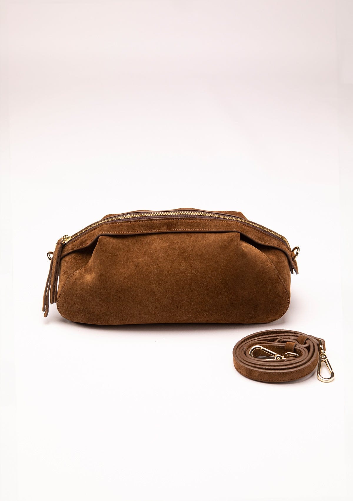 Geantă dama piele naturală de căprioară Étape Venice Brandy Suede