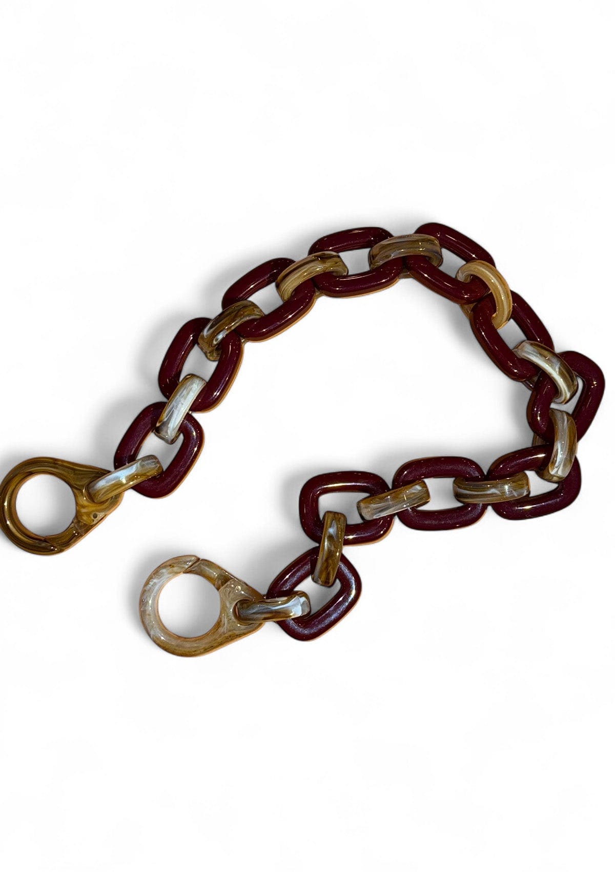 Curea-lanț pentru geantă Étape Venice - Color Burgundy/Beige Marble