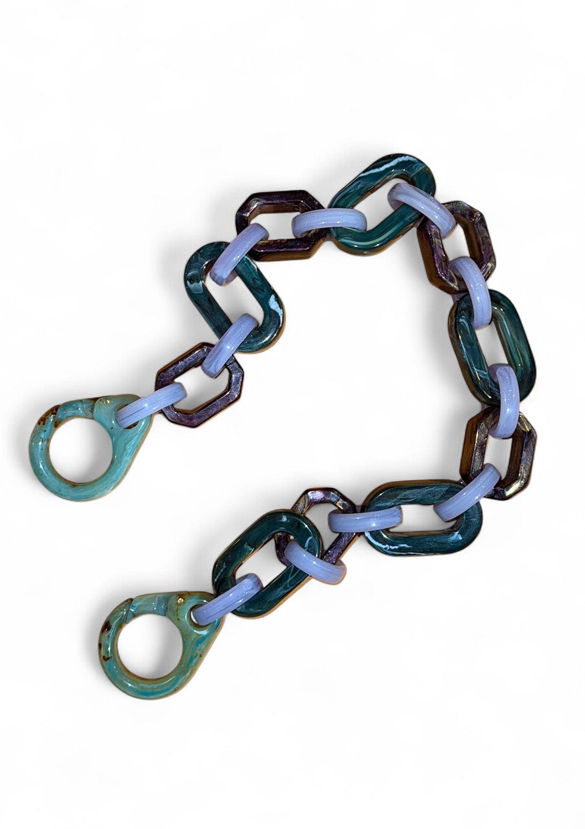 Curea-lanț pentru geantă Étape Venice - Color Green/Purple