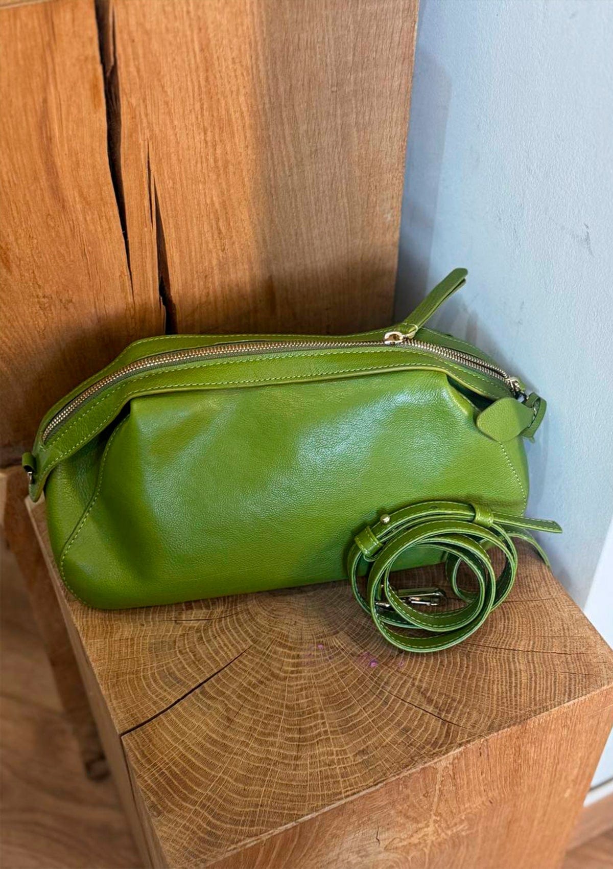 Geantă dama piele naturală Étape Venice Grass Flotard