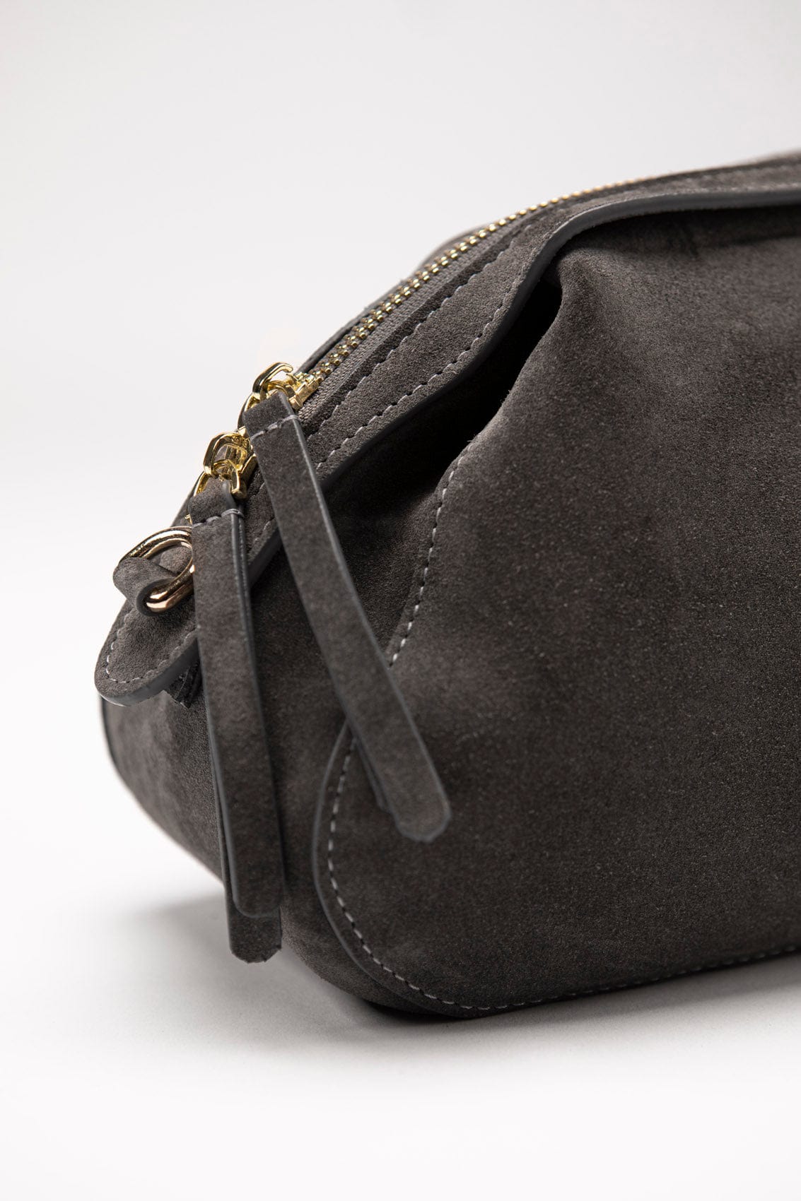 Geantă dama piele naturală de căprioară Étape Venice Grey Suede