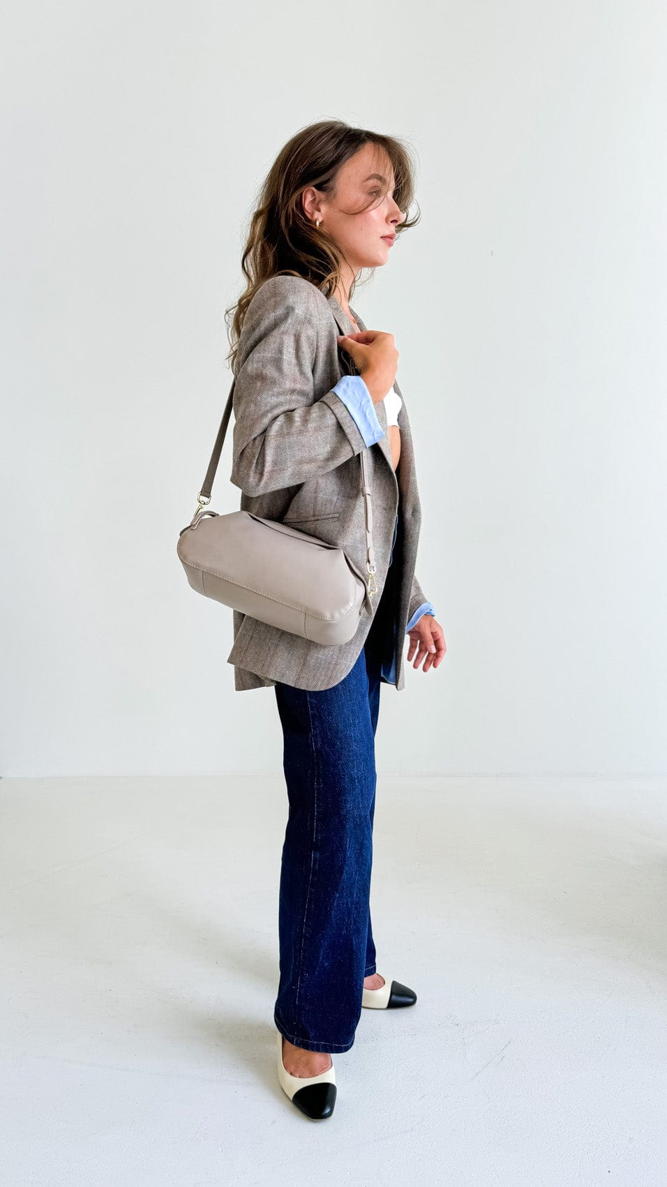 Geantă dama piele naturală Étape Venice Capuccino Nappa