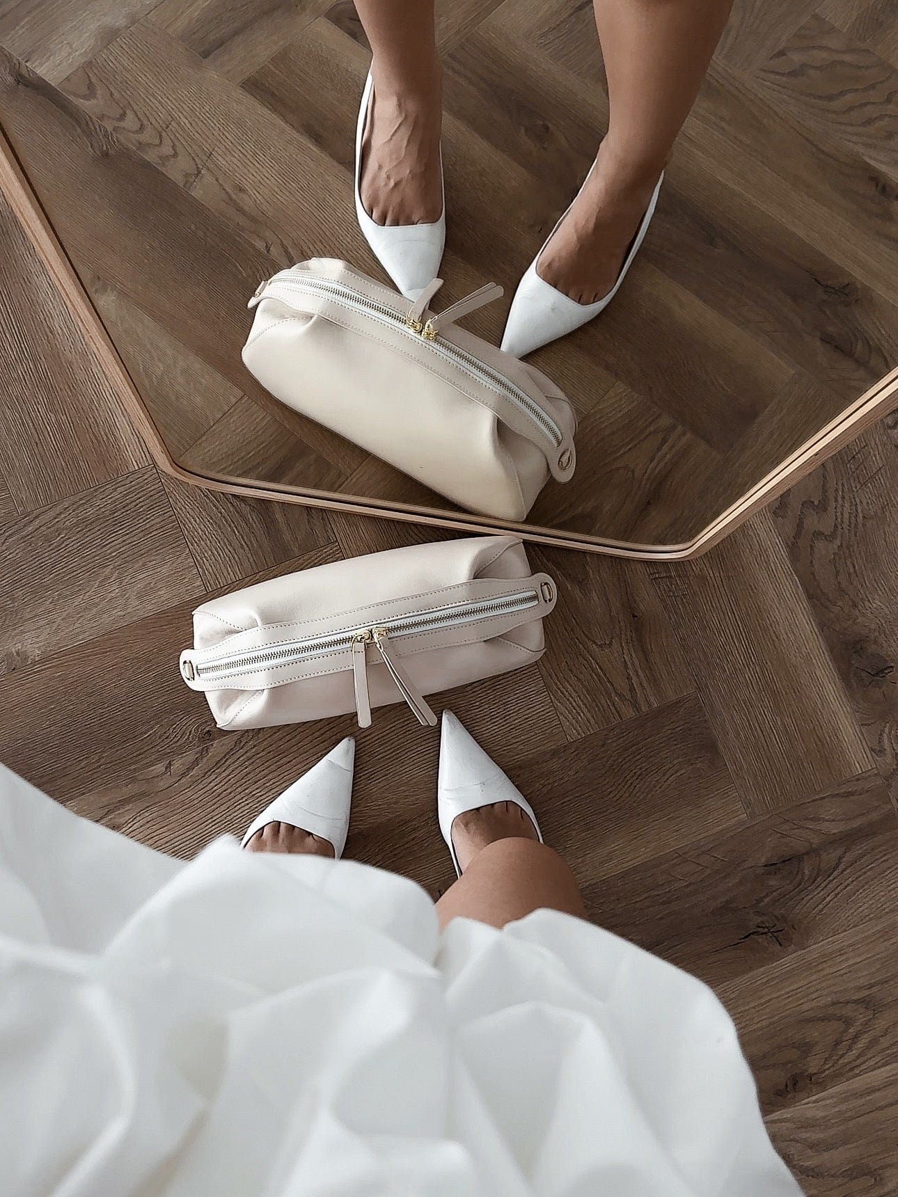 Geantă dama piele naturală Étape Venice Latte Nappa