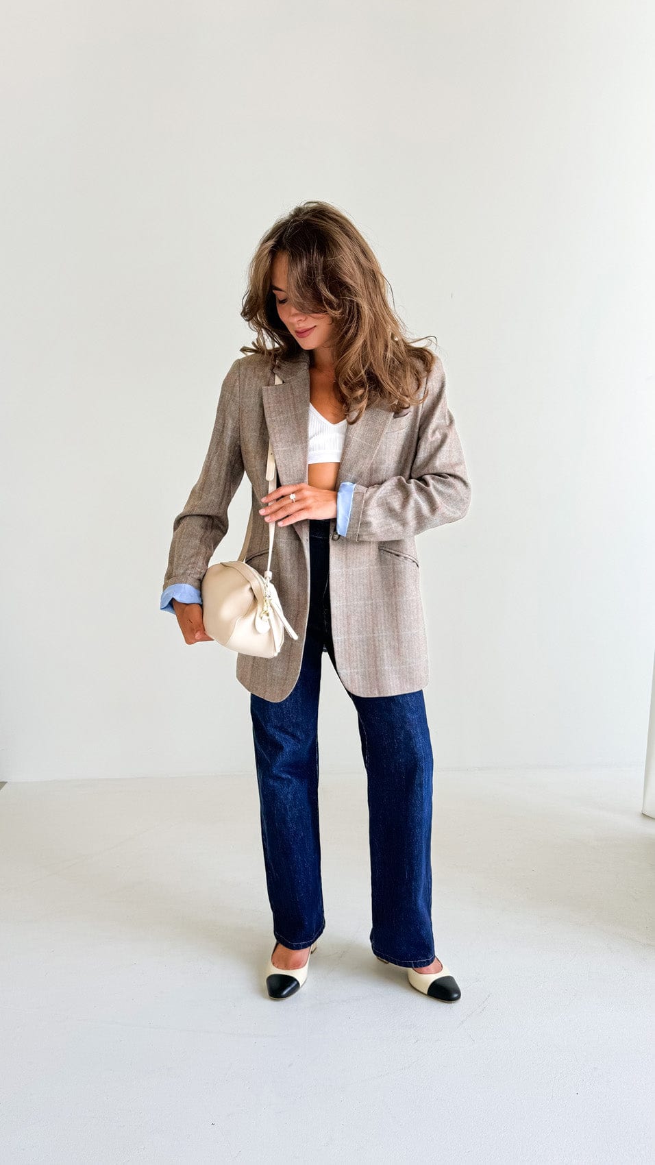 Geantă dama piele naturală Étape Venice Latte Nappa