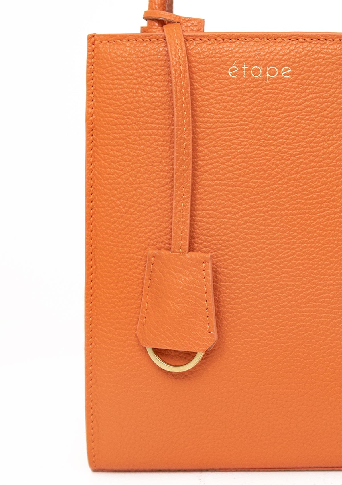 Geantă piele naturală Ètape X Sagaboi Hand Painted Orange MINI Bag