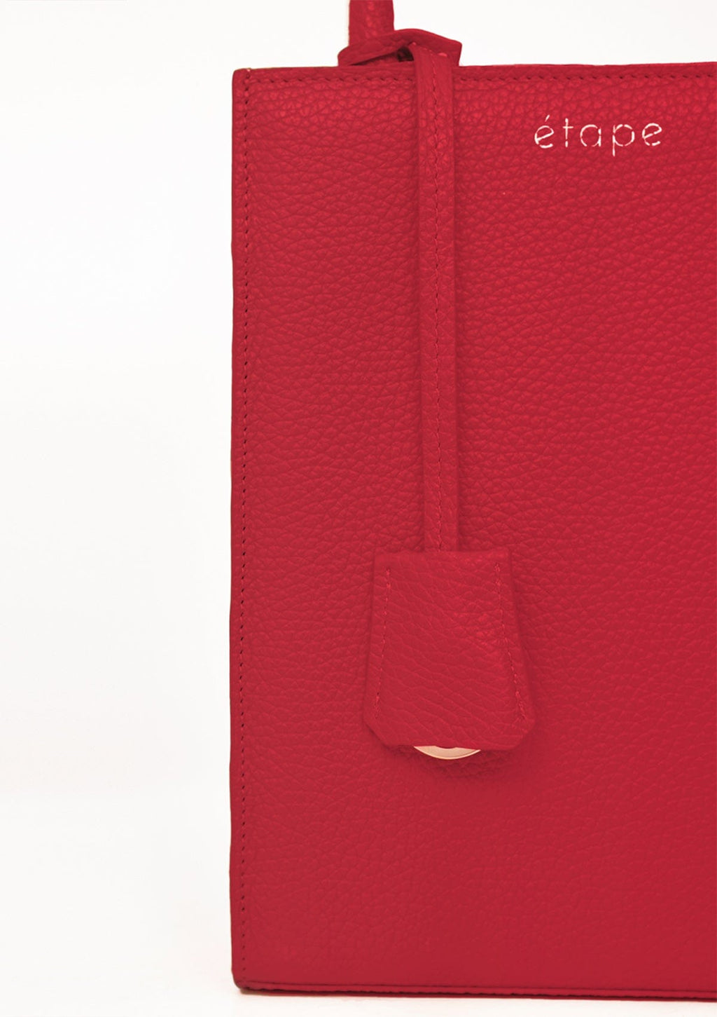 Geantă piele naturală Ètape X Sagaboi Hand Painted Red MINI Bag Limited Edition