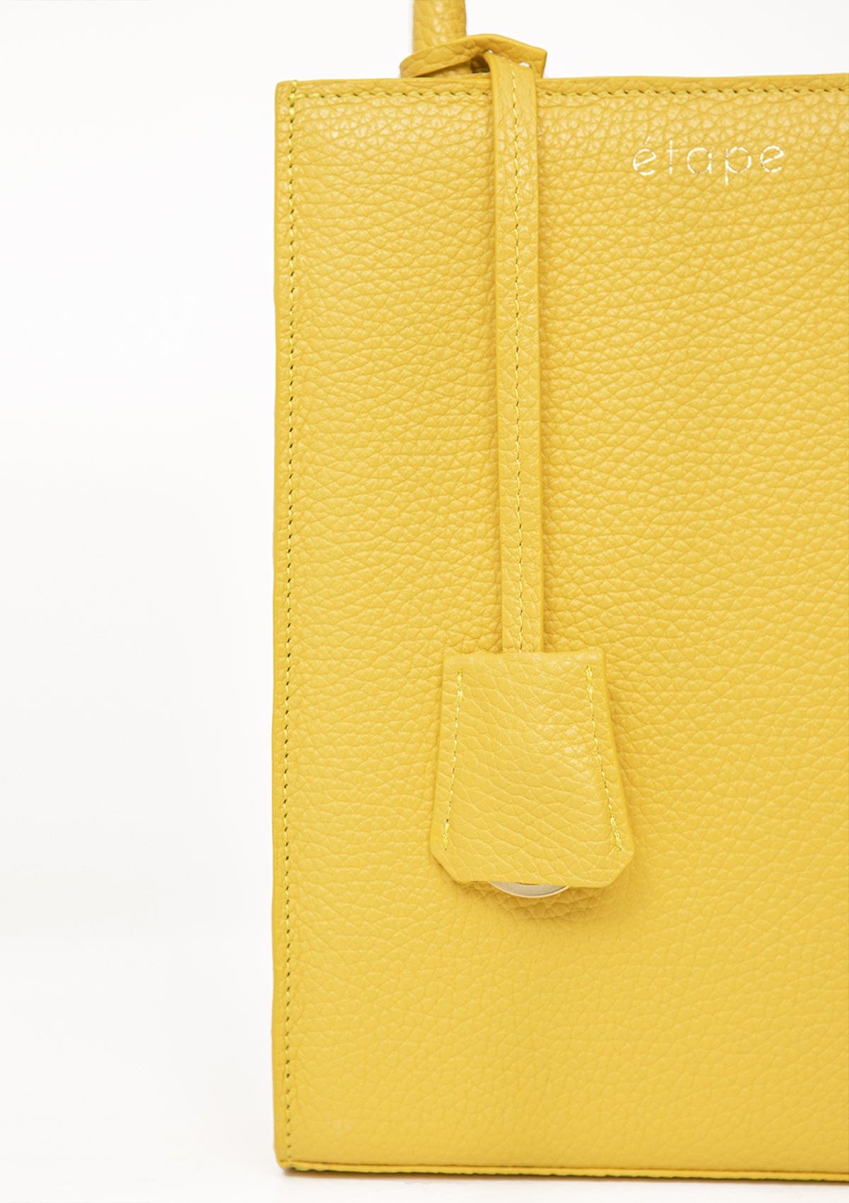 Geantă piele naturală Ètape X Sagaboi Hand Painted Yellow MINI Bag