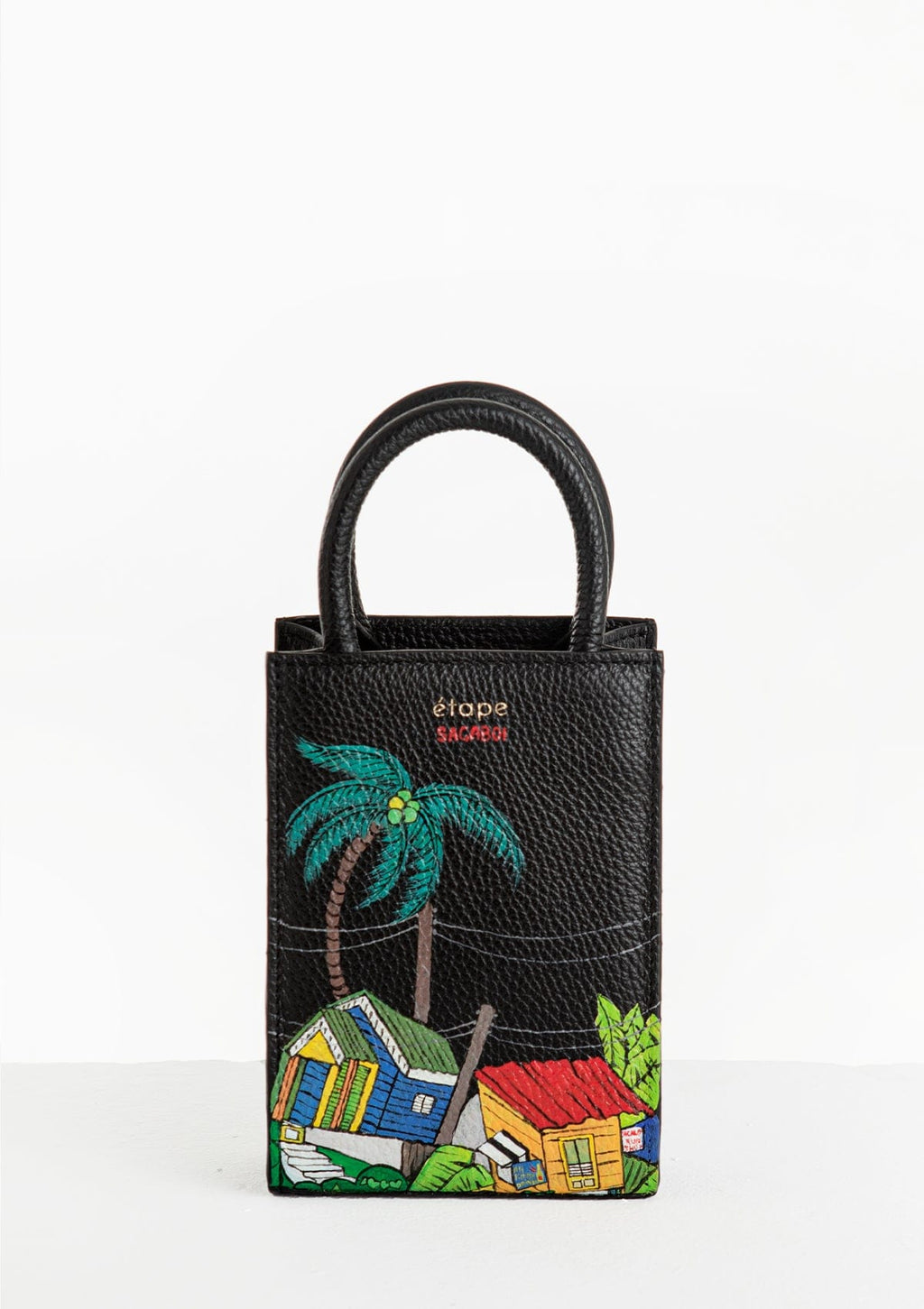 Geantă piele naturală Ètape X Sagaboy MIMI BAG Paint Black