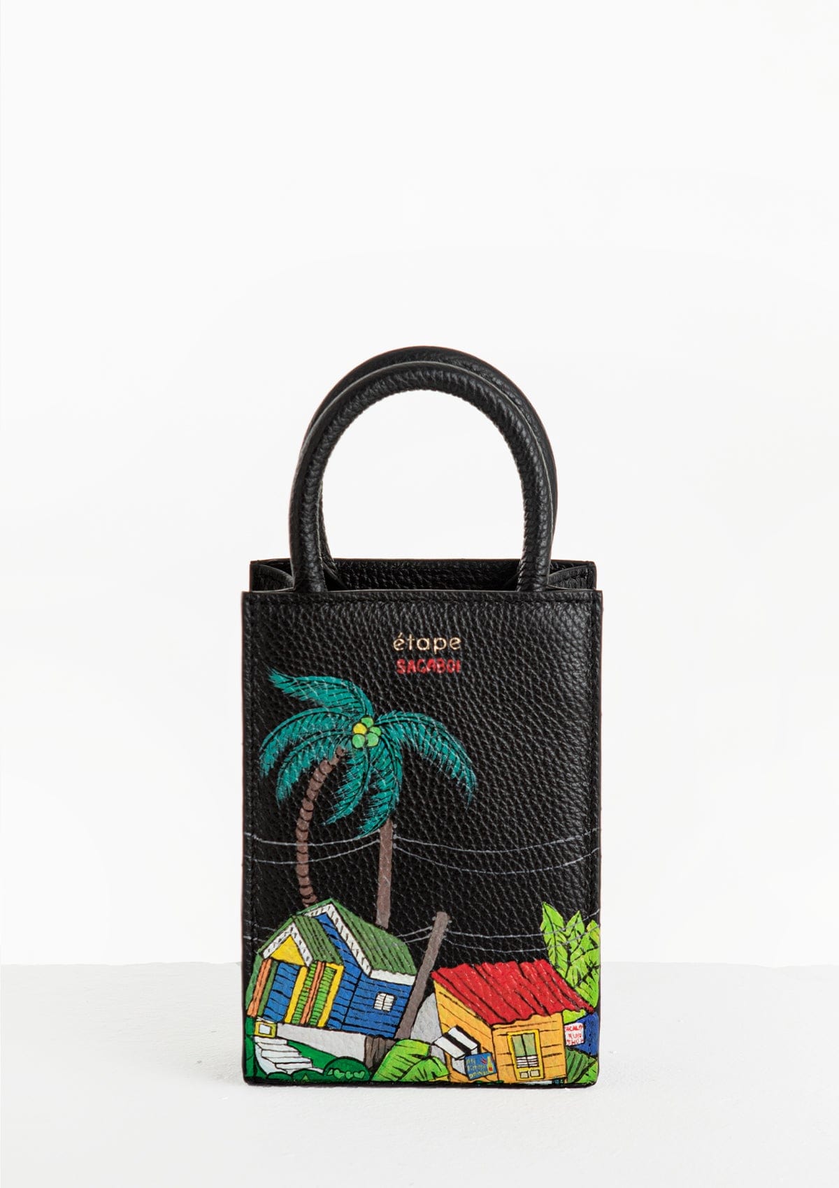 Geantă piele naturală Ètape X Sagaboy MIMI BAG Paint Black