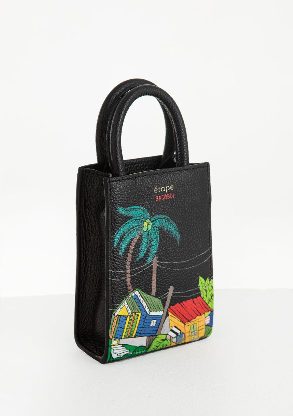 Geantă piele naturală Ètape X Sagaboy MIMI BAG Paint Black