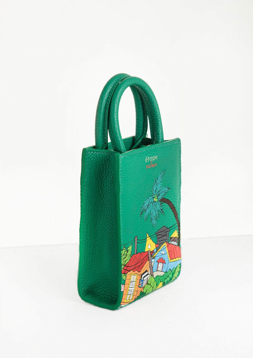 Geantă piele naturală Ètape X Sagaboy MIMI BAG Paint Green