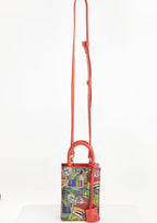 Geantă piele naturală Ètape X Sagaboy MIMI BAG Print Coral