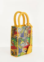 Geantă piele naturală Ètape X Sagaboy MIMI BAG Print Yellow