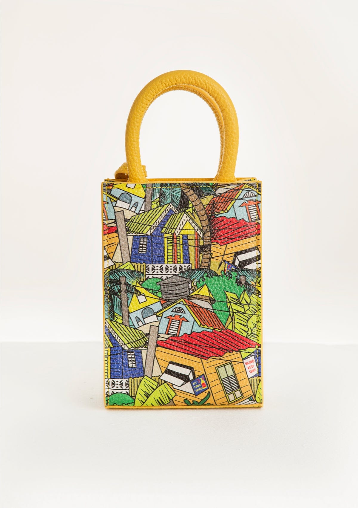 Geantă piele naturală Ètape X Sagaboy MIMI BAG Print Yellow