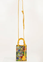 Geantă piele naturală Ètape X Sagaboy MIMI BAG Print Yellow
