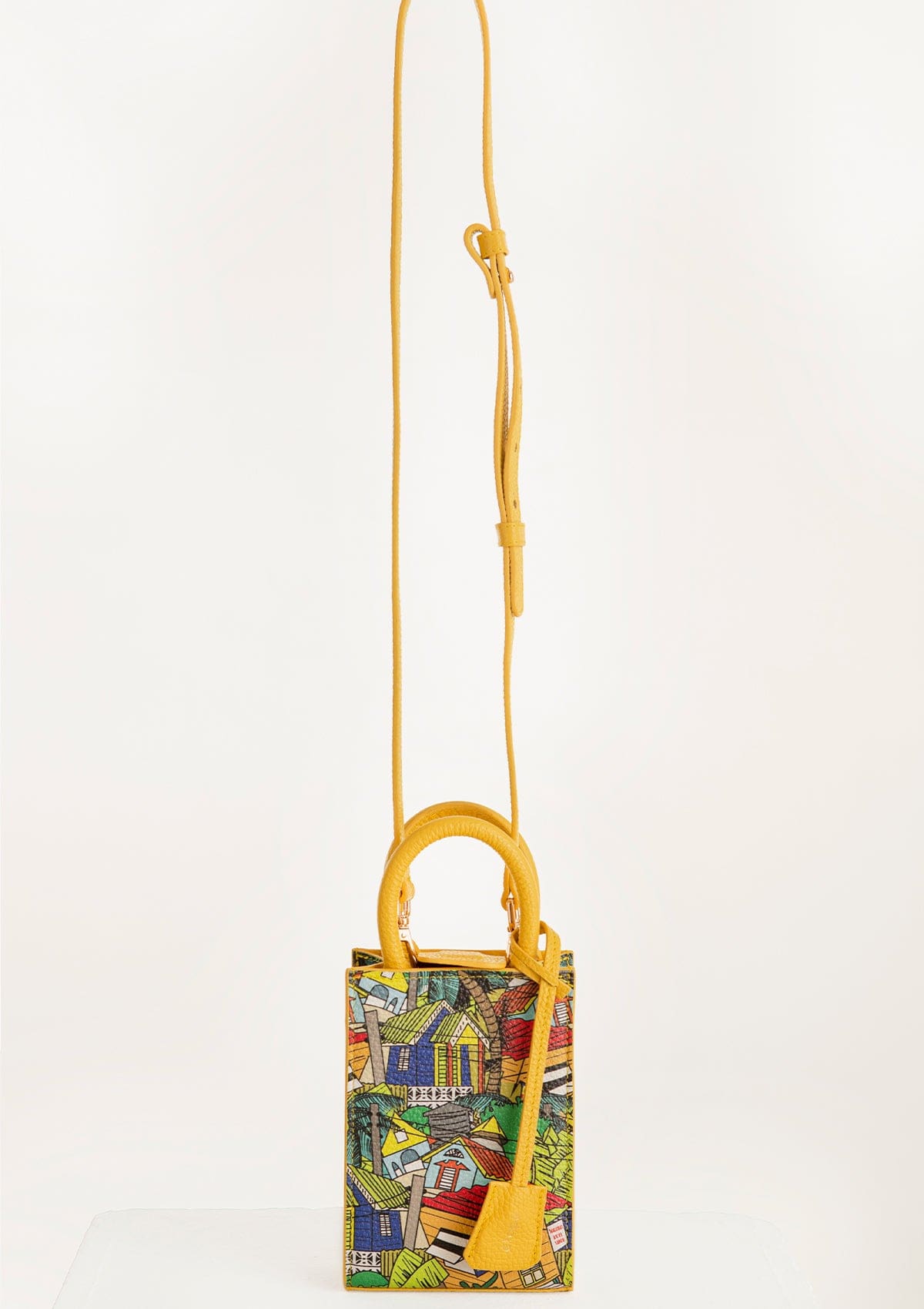 Geantă piele naturală Ètape X Sagaboy MIMI BAG Print Yellow