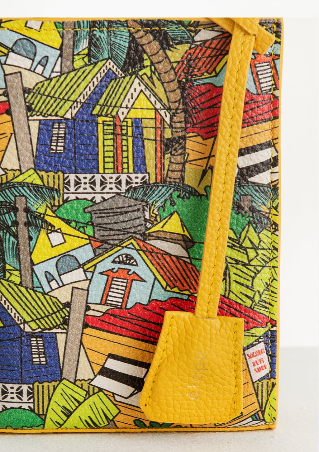 Geantă piele naturală Ètape X Sagaboy MIMI BAG Print Yellow