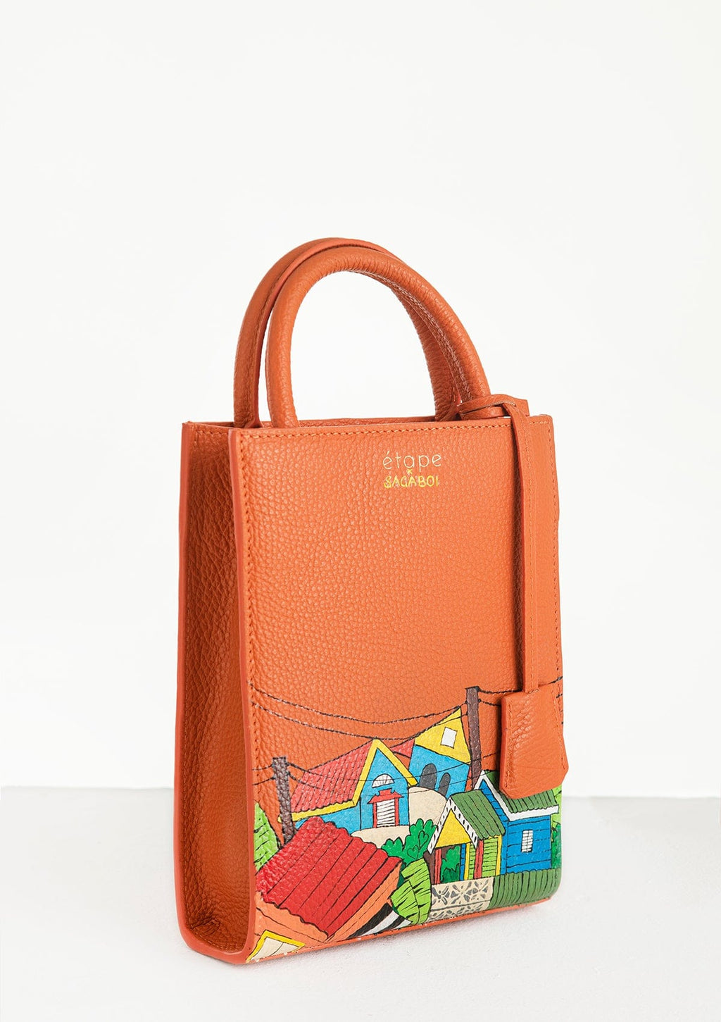 Geantă piele naturală Ètape X Sagaboy TOY BAG Paint Orange