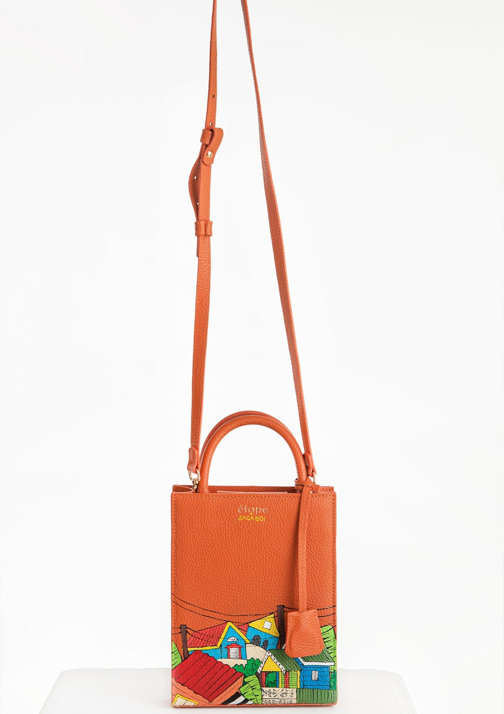 Geantă piele naturală Ètape X Sagaboy TOY BAG Paint Orange