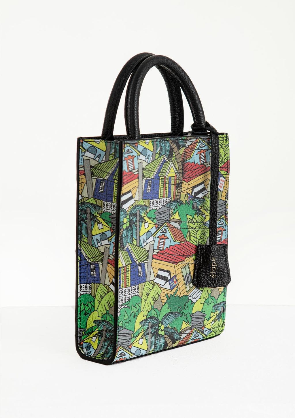 Geantă piele naturală Ètape X Sagaboy TOY BAG Print Black