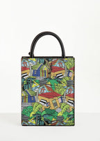 Geantă piele naturală Ètape X Sagaboy TOY BAG Print Black