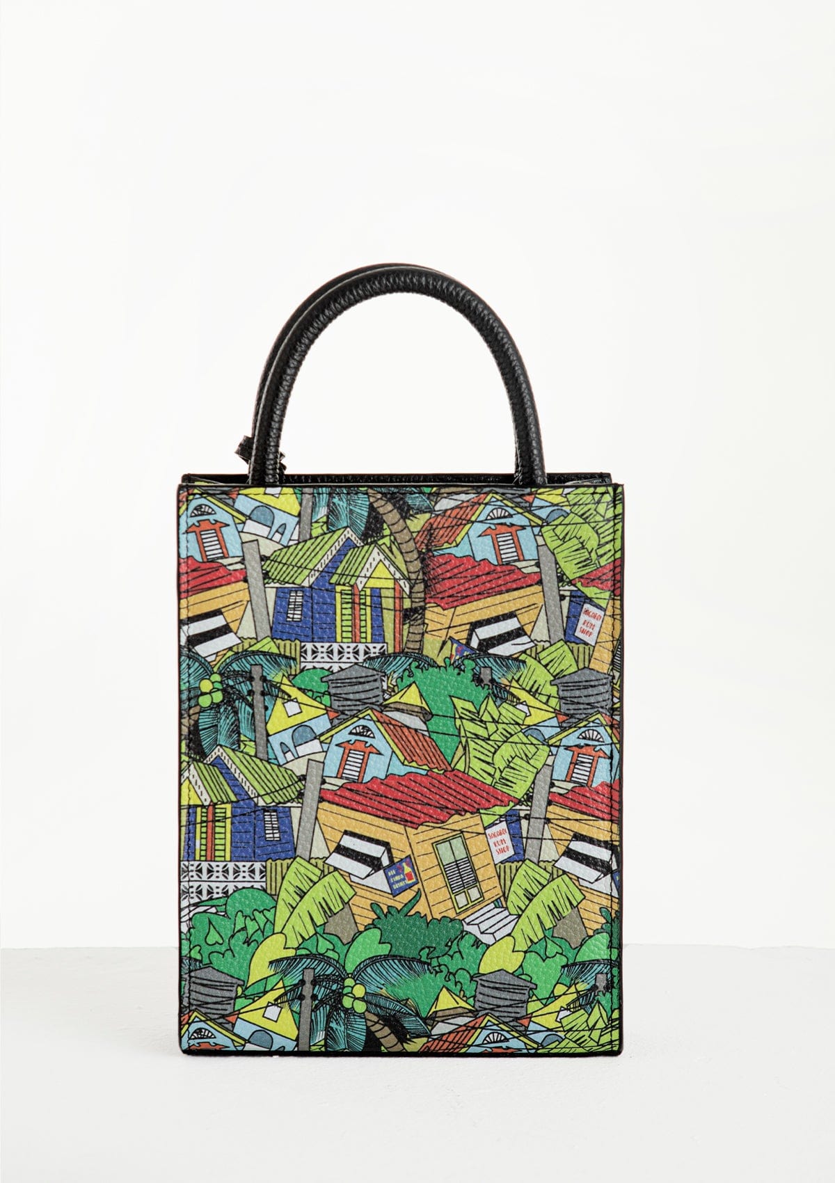 Geantă piele naturală Ètape X Sagaboy TOY BAG Print Black