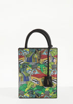 Geantă piele naturală Ètape X Sagaboy TOY BAG Print Black
