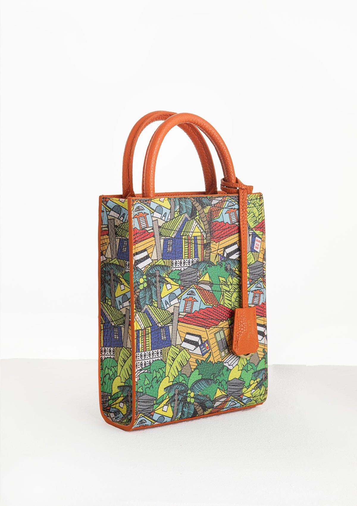 Geantă piele naturală Ètape X Sagaboy TOY BAG Print Orange