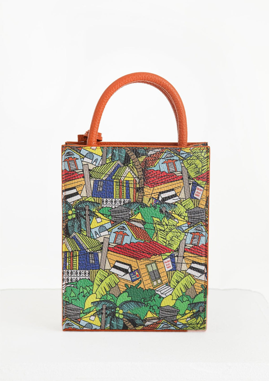 Geantă piele naturală Ètape X Sagaboy TOY BAG Print Orange
