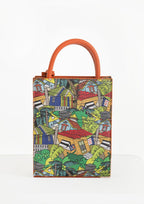 Geantă piele naturală Ètape X Sagaboy TOY BAG Print Orange