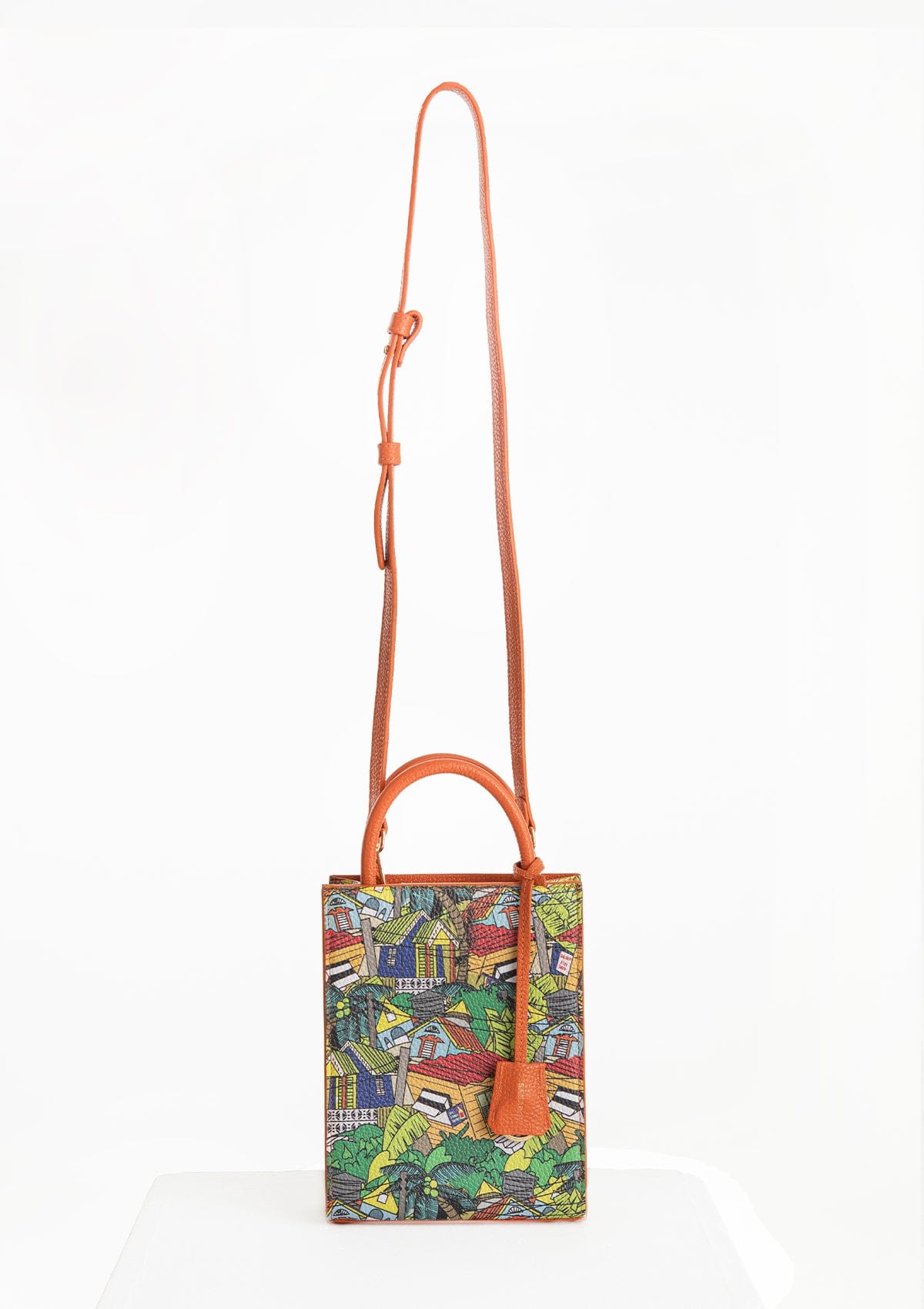 Geantă piele naturală Ètape X Sagaboy TOY BAG Print Orange