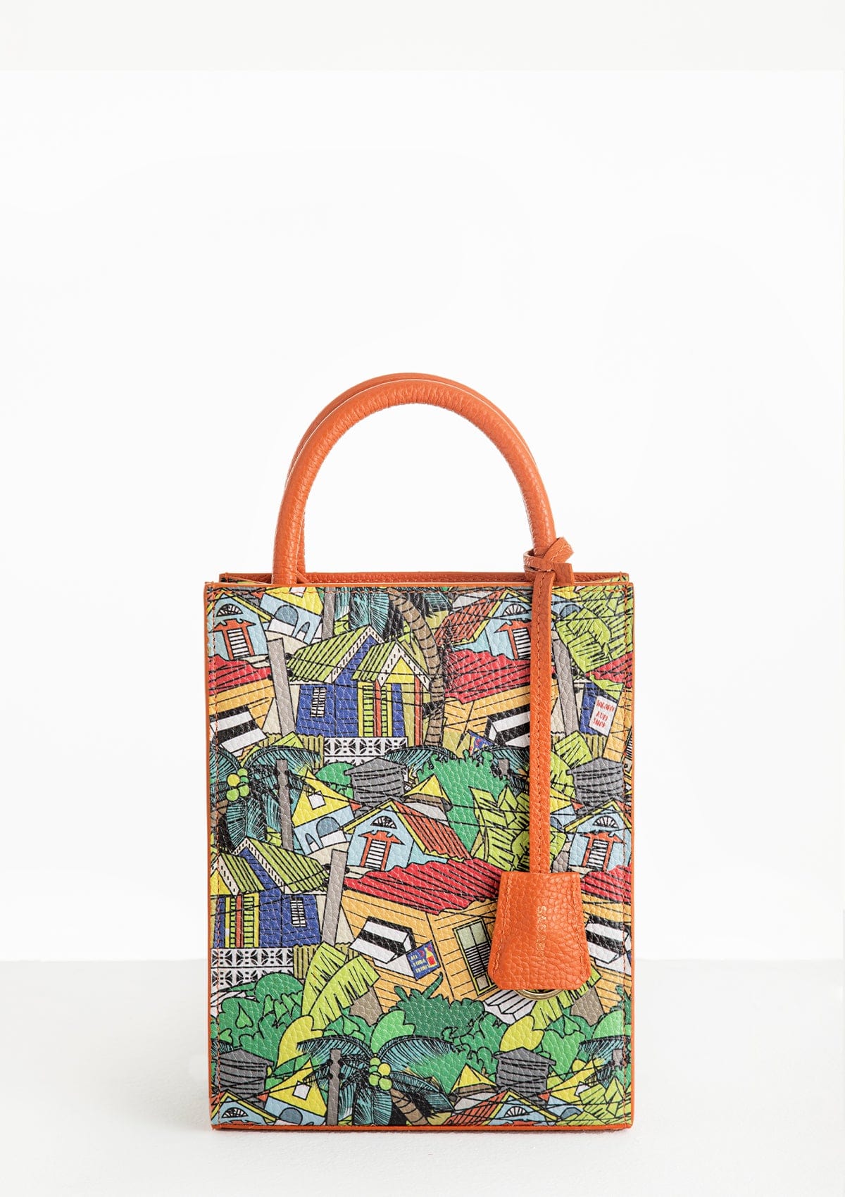 Geantă piele naturală Ètape X Sagaboy TOY BAG Print Orange