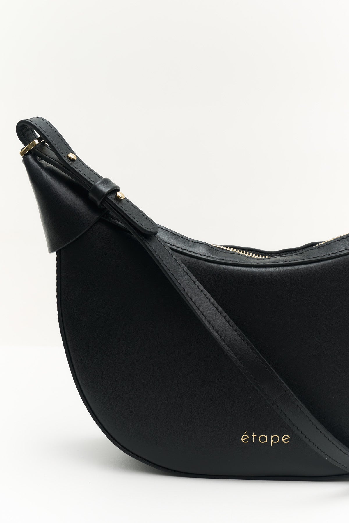 Geantă dama piele naturală  Etape Moon Black Nappa