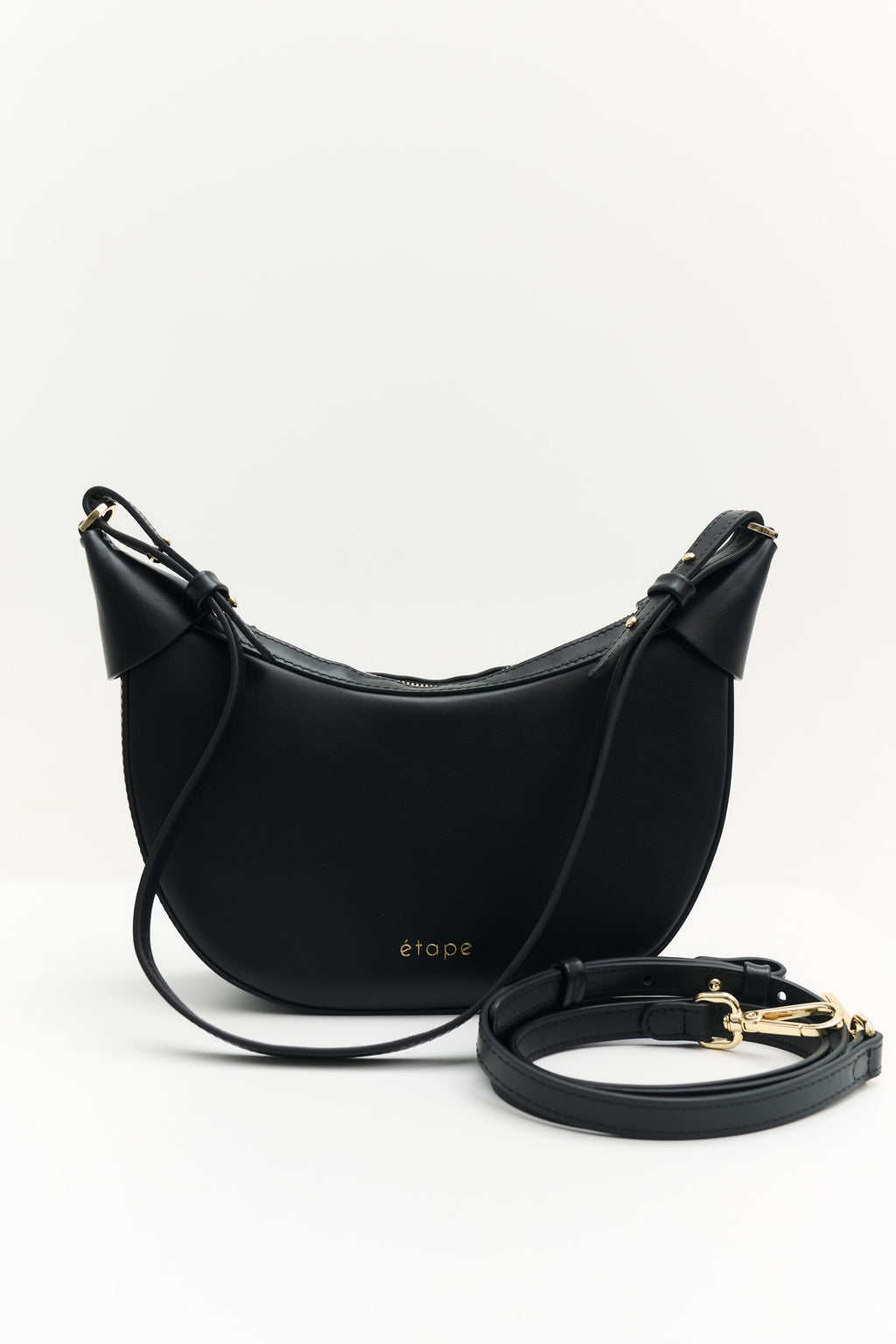 Geantă dama piele naturală  Etape Moon Black Nappa